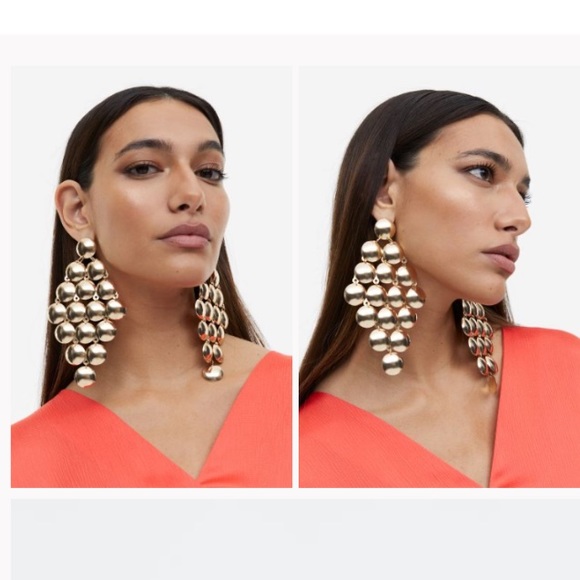 H&M Jewelry - H&M Conscious Large Gold Earrings